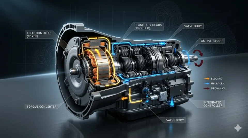 Aisin и Toyota представили новую 10-ступенчатую гибридную АКПП